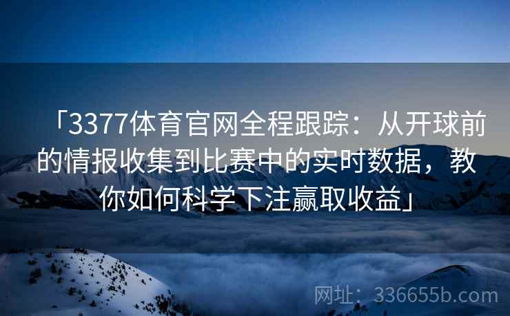 「3377体育官网全程跟踪：从开球前的情报收集到比赛中的实时数据，教你如何科学下注赢取收益」
